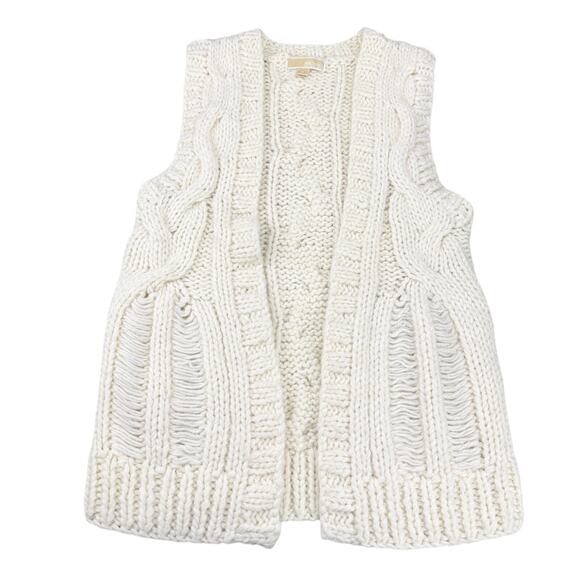 MICHAEL Michael Kors Alpaca Blend Open Front Knit Cardigan Sz Small - Picture 3 of 6